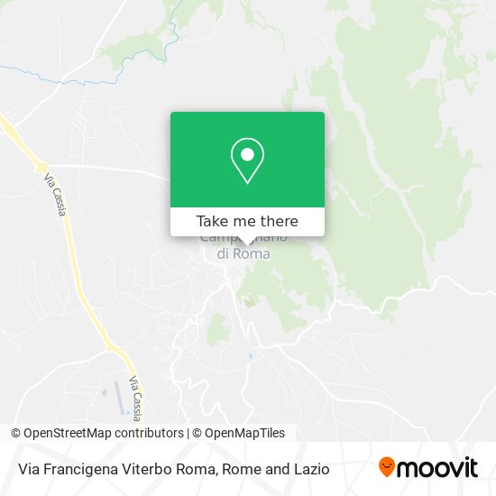 Via Francigena Viterbo Roma map