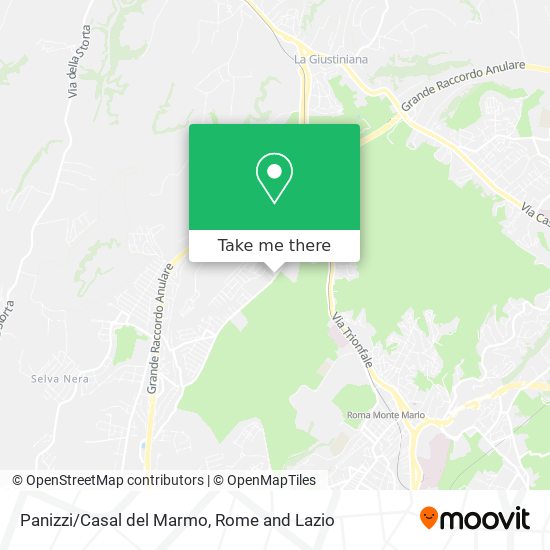 Panizzi/Casal del Marmo map