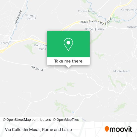Via Colle dei Maiali map