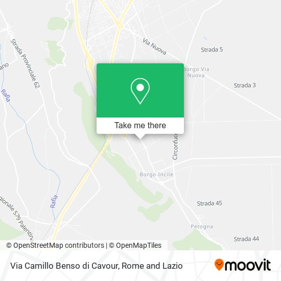 Via Camillo Benso di Cavour map