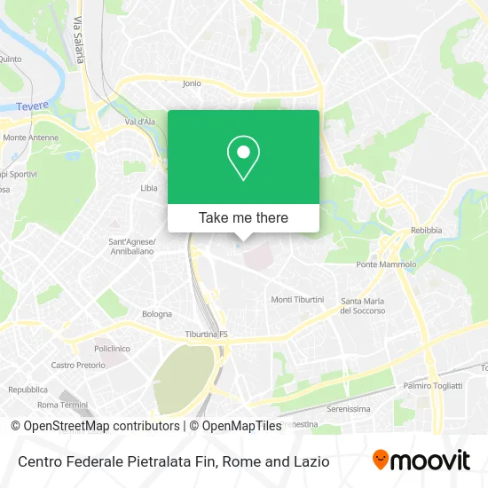 Pietralata Federal Swimming Center map