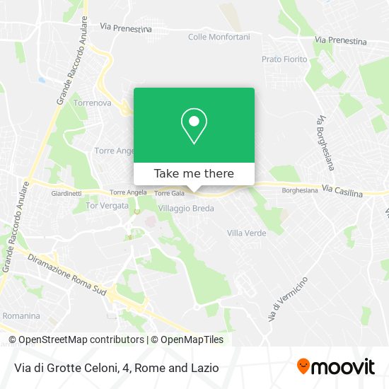 Via di Grotte Celoni, 4 map