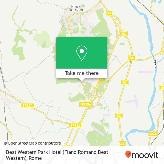 Best Western Park Hotel (Fiano Romano Best Western) map