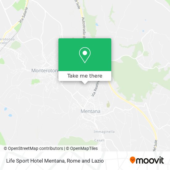 Life Sport Hotel Mentana map