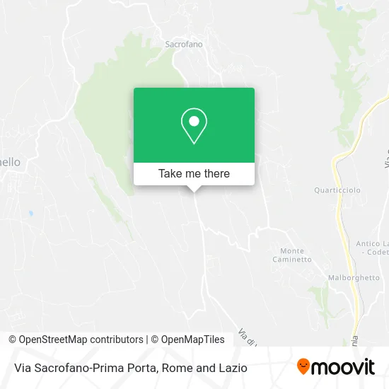 Sacrofano-Prima Porta Street map