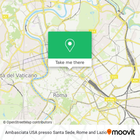 Ambasciata USA presso Santa Sede map