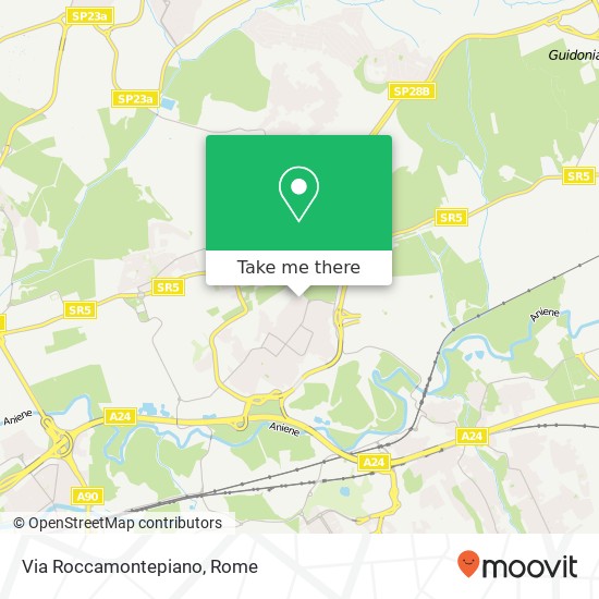 Via Roccamontepiano map