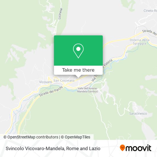 Svincolo Vicovaro-Mandela map