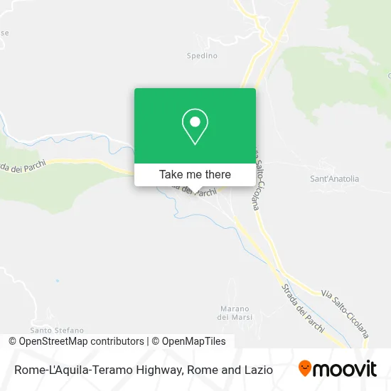 Rome-L'Aquila-Teramo Highway map