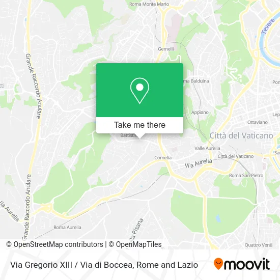 Gregorio XIII Street / Boccea Street map