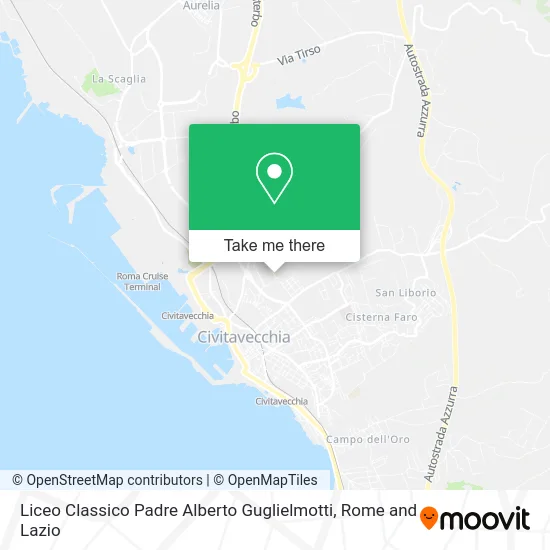 Padre Alberto Guglielmotti Classical High School map