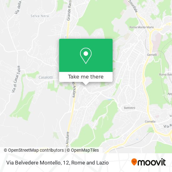 Via Belvedere Montello, 12 map