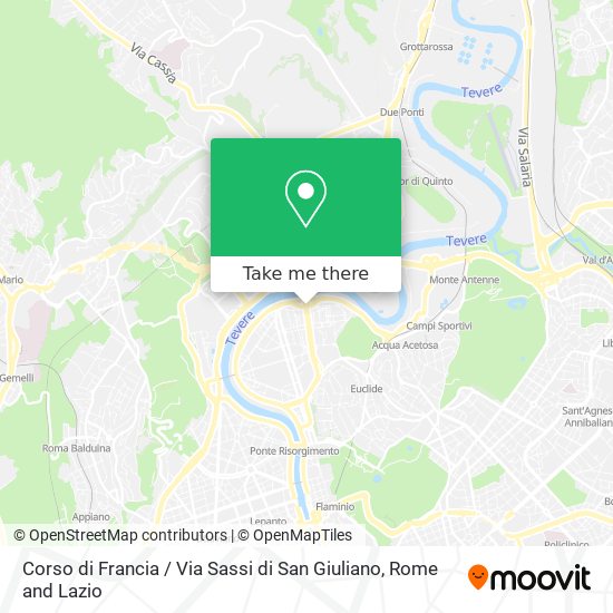 Corso di Francia / Via Sassi di San Giuliano map