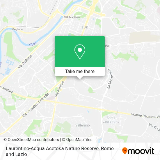 Laurentino-Acqua Acetosa Nature Reserve map