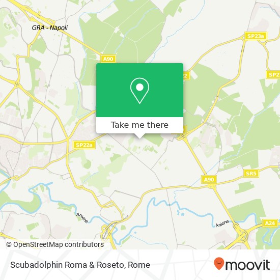 Scubadolphin Roma & Roseto map