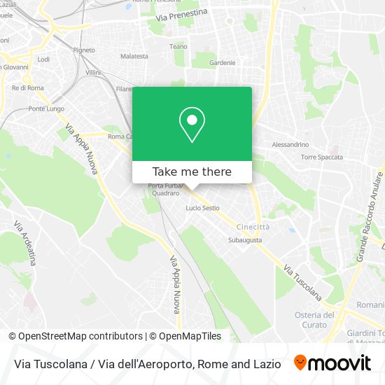 Via Tuscolana / Via dell'Aeroporto map
