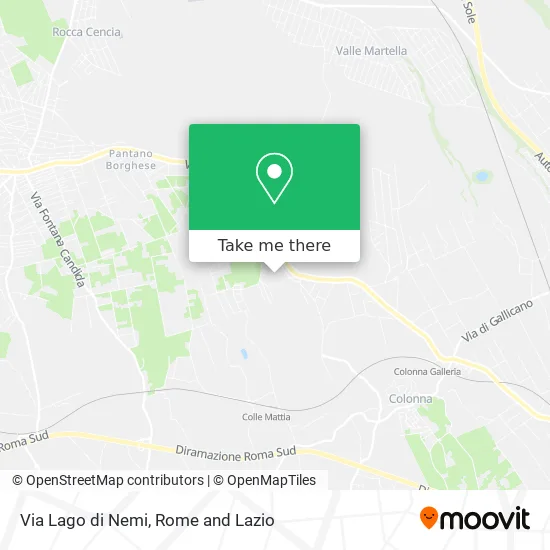 Nemi Lake Street map