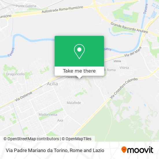 Via Padre Mariano da Torino map