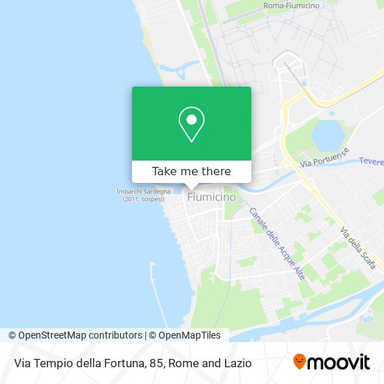 Via Tempio della Fortuna, 85 map