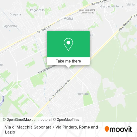 Via di Macchia Saponara / Via Pindaro map