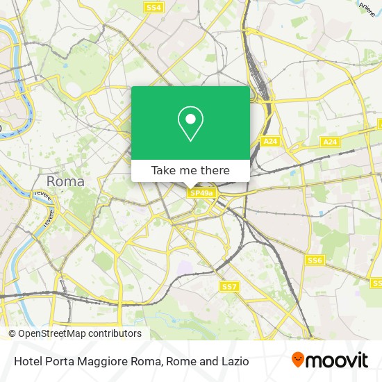 Hotel Porta Maggiore Roma map