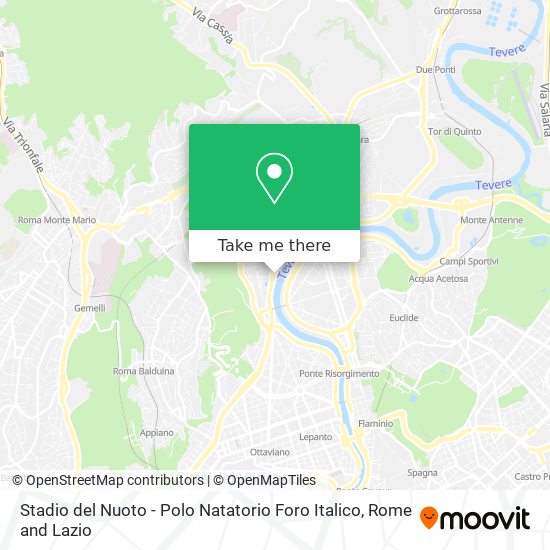 Stadio del Nuoto - Polo Natatorio Foro Italico map