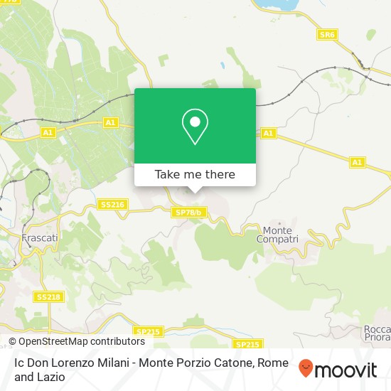Ic Don Lorenzo Milani - Monte Porzio Catone map