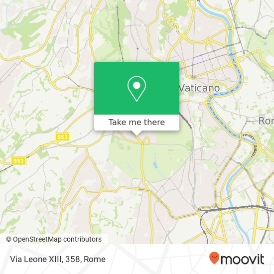 Via Leone XIII, 358 map