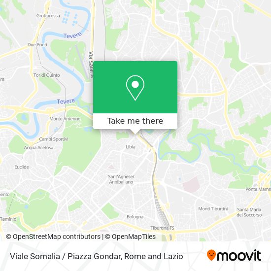 Viale Somalia / Piazza Gondar map