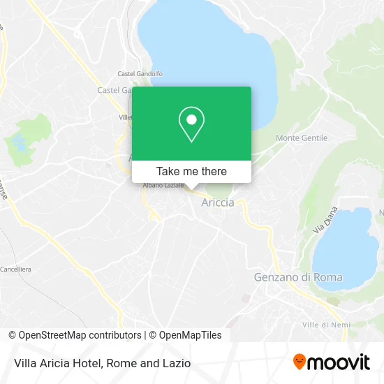 Villa Aricia Hotel map