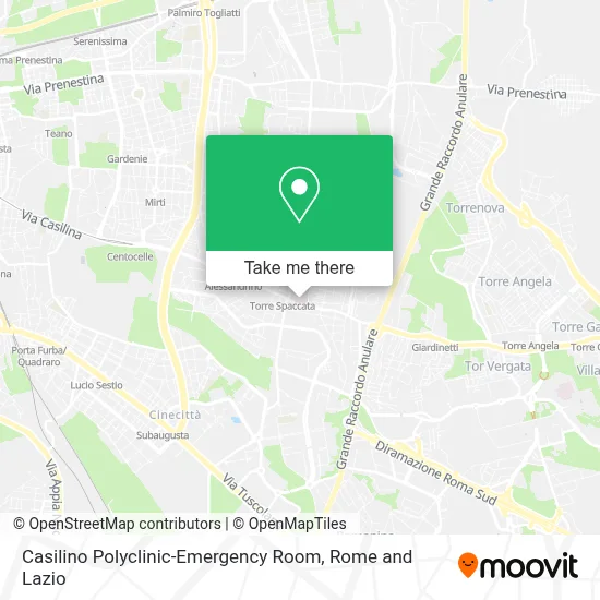 Casilino Polyclinic-Emergency Room map