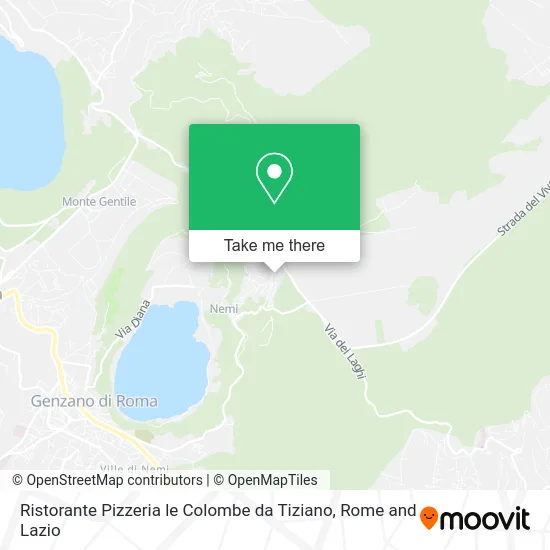 Pizzeria Le Colombe by Tiziano map