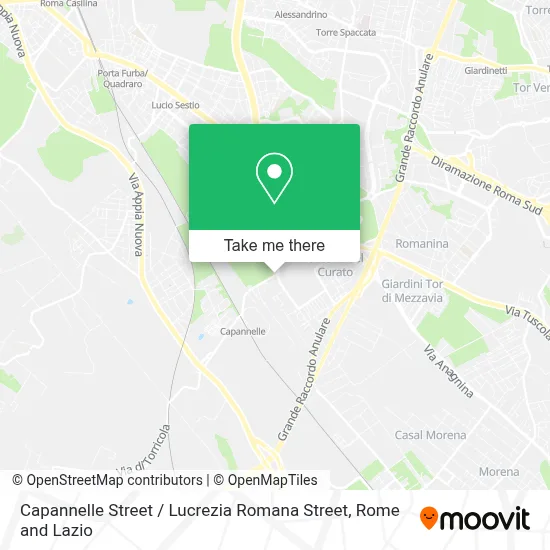 Capannelle Street / Lucrezia Romana Street map