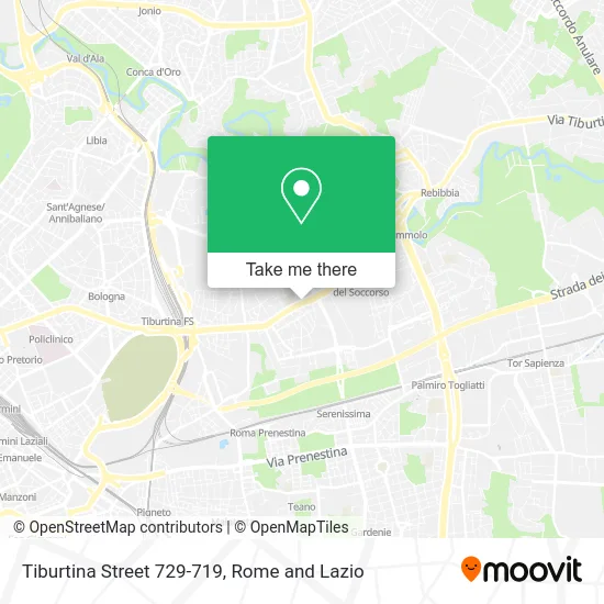 Tiburtina Street 729-719 map