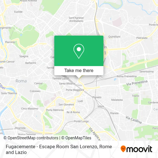 Fugacemente - Escape Room San Lorenzo map