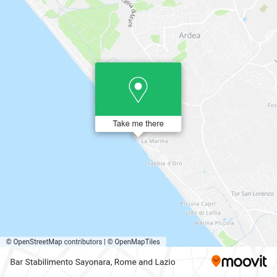 Bar Stabilimento Sayonara map