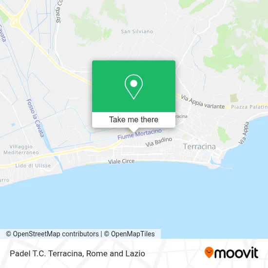 Padel T.C. Terracina map