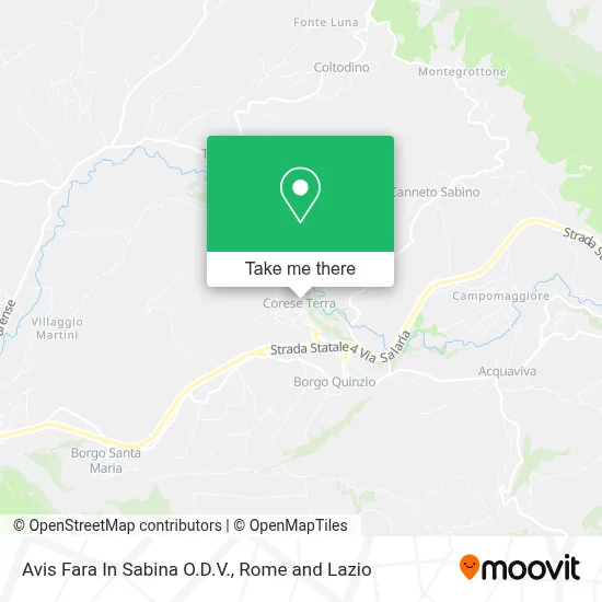 Avis Fara In Sabina O.D.V. map
