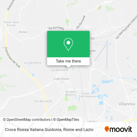 Croce Rossa Italiana Guidonia map