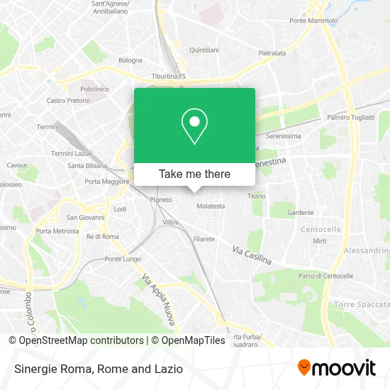 Sinergie Roma map