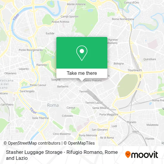 Stasher Luggage Storage - Rifugio Romano map