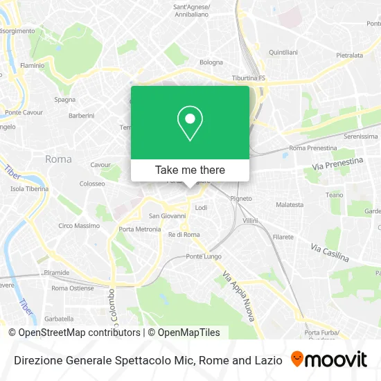 Direzione Generale Spettacolo Mic map
