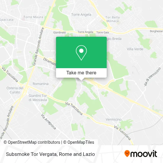 Subsmoke Tor Vergata map