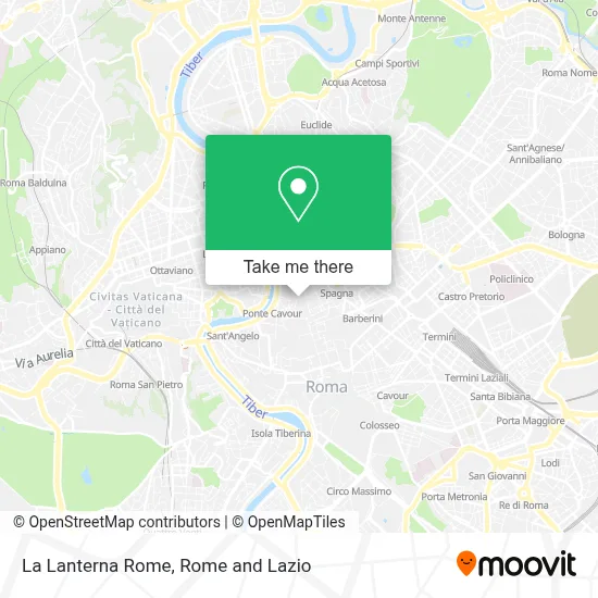 La Lanterna Rome map