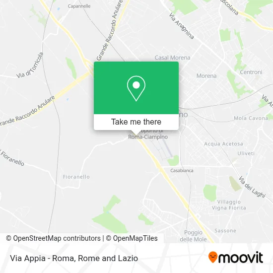 Via Appia - Roma map