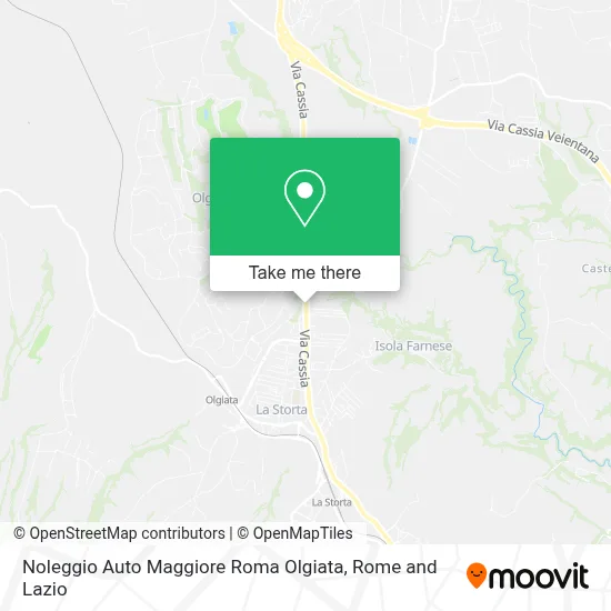 Noleggio Auto Maggiore Roma Olgiata map