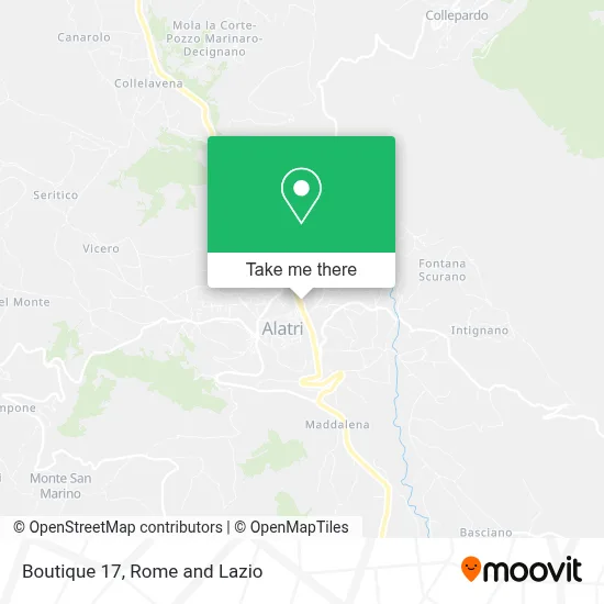 Boutique 17 map