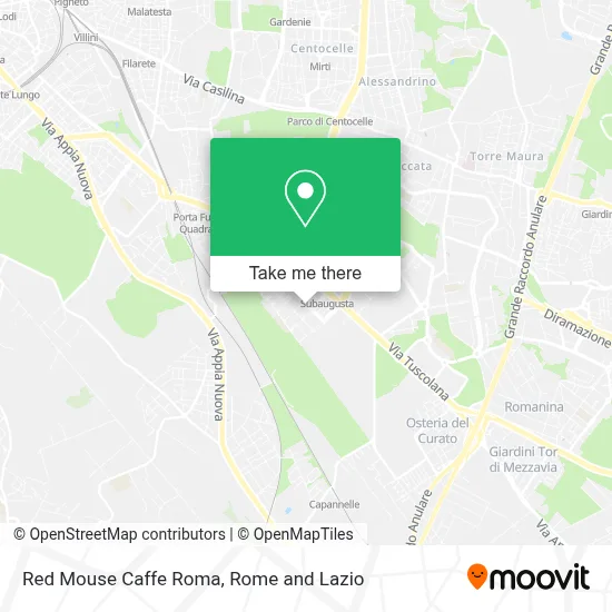 Red Mouse Caffe Roma map