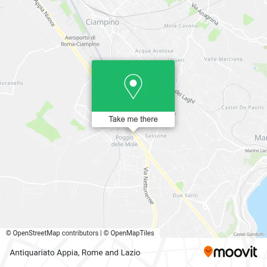 Antiquariato Appia map