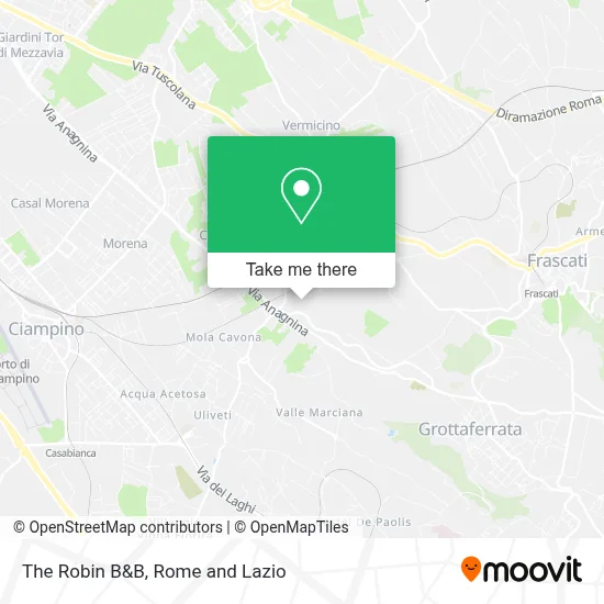 The Robin B&B map